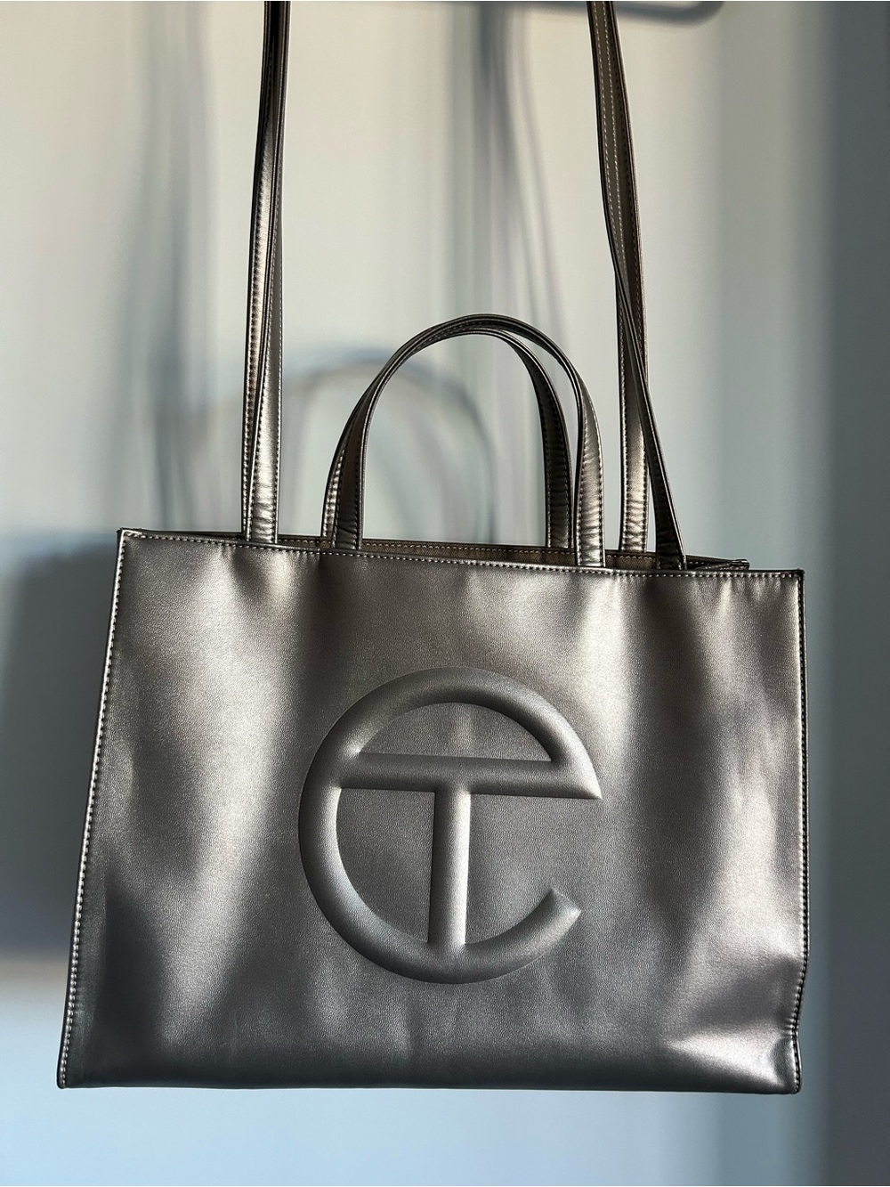 Telfar Metallic Bronze Shopping Tote
